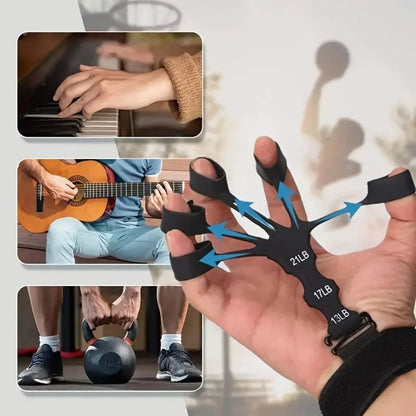 New Silicone Finger Trainer 5 Finger Wrist Stretcher Finger Strength Recovery Flexion and Extension Vein Trainer