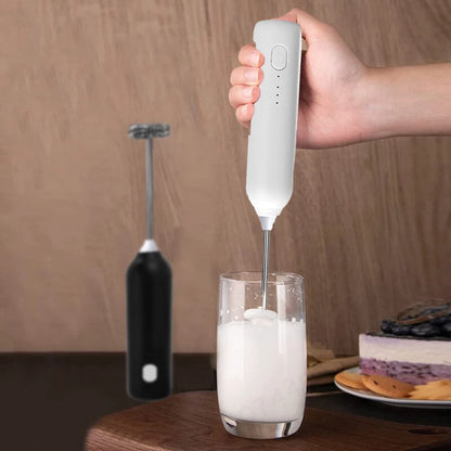 Electric Milk Frother - USB Rechargeable Handheld Foam Maker for Coffee, Latte & Cappuccino