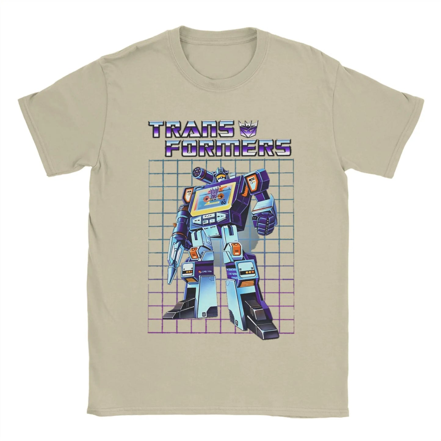Transformers Decepticons Soundwave Men’s T-Shirt – Vintage Cotton Round Collar Short Sleeve Tee