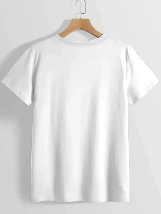 Women’s Geometric Print T-Shirt – Minimalist Elegant Summer Party Casual Top | Trendy Everyday Tee