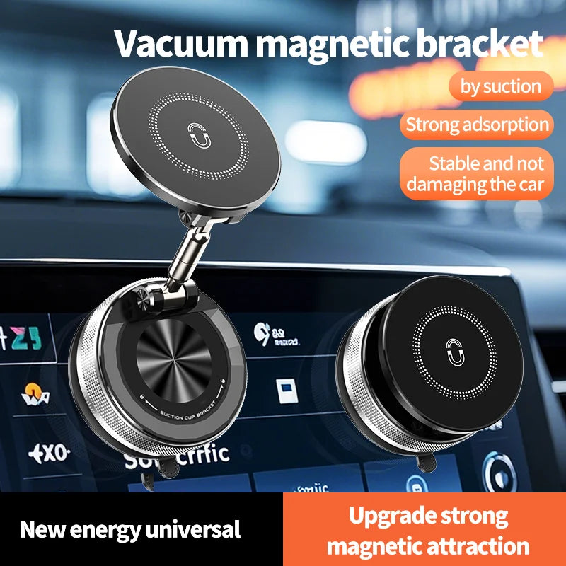 Magnetic Phone Holder for Car - Upgraded 360° Vacuum Magnetic Phone Holder for Your Car/Gym/Mirror Mount for iPhone & Android