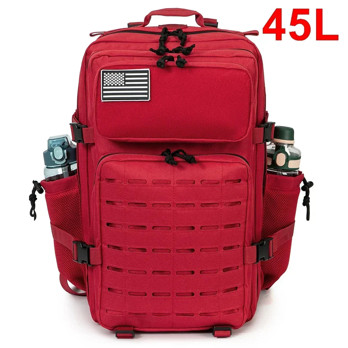 25L/45L Tactical MOLLE Backpack – Outdoor Hiking Daypack with Dual Cup Holders for Men & Women