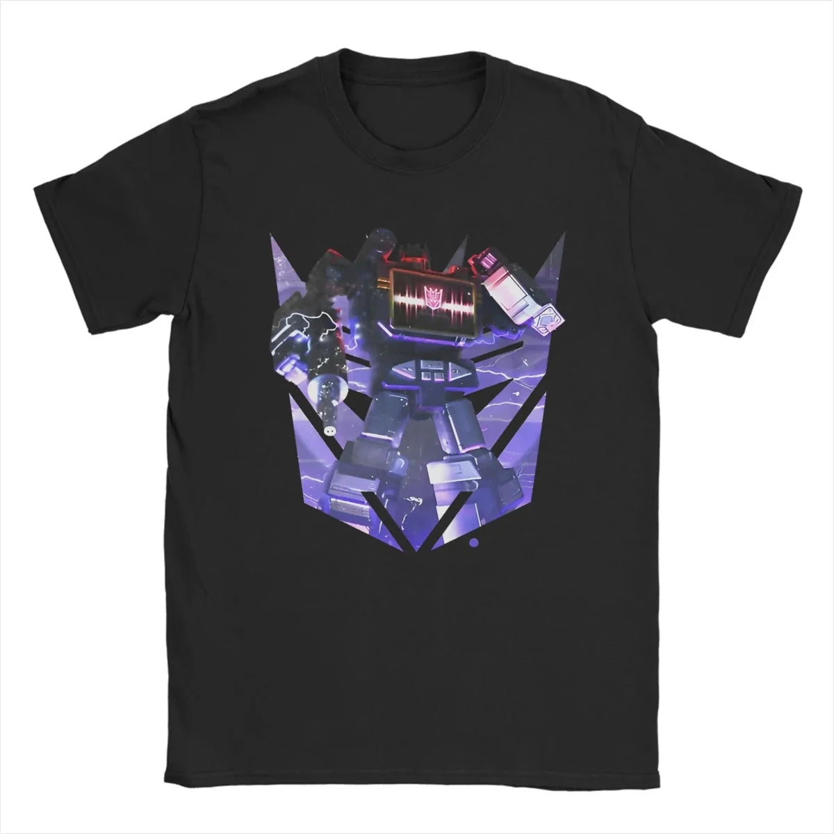 Transformers Decepticons Soundwave Men’s T-Shirt – Vintage Cotton Round Collar Short Sleeve Tee