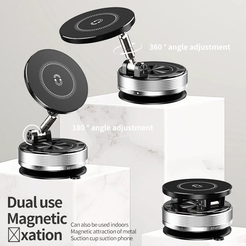 Magnetic Phone Holder for Car - Upgraded 360° Vacuum Magnetic Phone Holder for Your Car/Gym/Mirror Mount for iPhone & Android