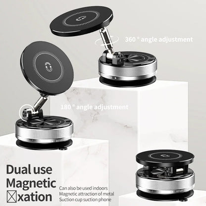 Magnetic Phone Holder for Car - Upgraded 360° Vacuum Magnetic Phone Holder for Your Car/Gym/Mirror Mount for iPhone & Android