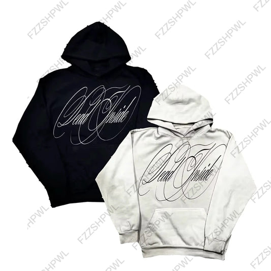 Unisex Y2K Oversized Hoodie – Hip Hop Punk Harajuku Letter Print Streetwear Sweatshirt