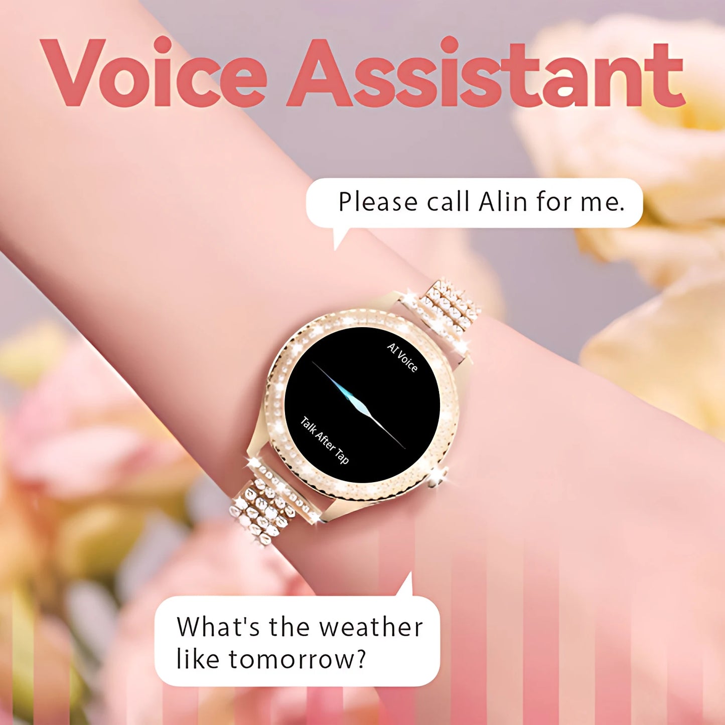 Women’s Smart Watch – Wireless Calling Smartwatch with 100+ Sports Modes, Fitness Tracking & Music Control