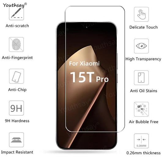 Full Gule Glass For Xiaomi 15T Tempered Glass Xiaomi 15T Pro Screen Protector Protective Phone Camera Lens Film Xiaomi 15T Glass