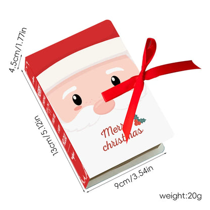 12Pcs Book-Shaped Christmas Treat Boxes – Merry Christmas Paper Gift Boxes for Candy, Cookies & Holiday Wrapping