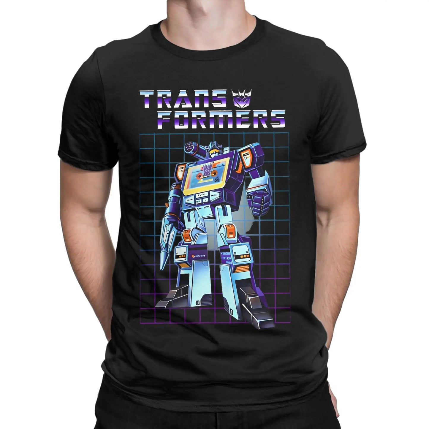 Transformers Decepticons Soundwave Men’s T-Shirt – Vintage Cotton Round Collar Short Sleeve Tee