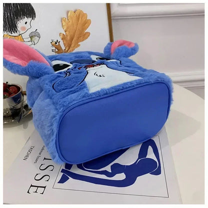 Disney 3D Cartoon Plush Backpack – Cute Mini Bag for Women & Kids with Large Capacity