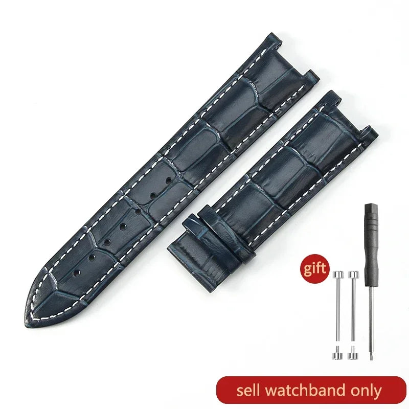 For GC Genuine Leather Watch Band Gucci Guess Gays Notch Watch Strap 20*11mm  22*13mm Men Women