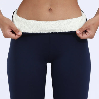 Women Winter High Waist Thick Velvet Warm Leggings