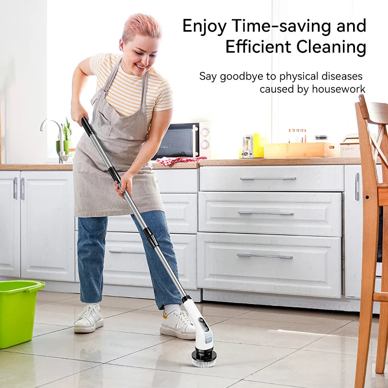 Cordless Electric Cleaning Brush 7-in-1 Bathroom Window Electric Spin Cleaner Kitchen Toilet  Automotive Household Rotate Clean