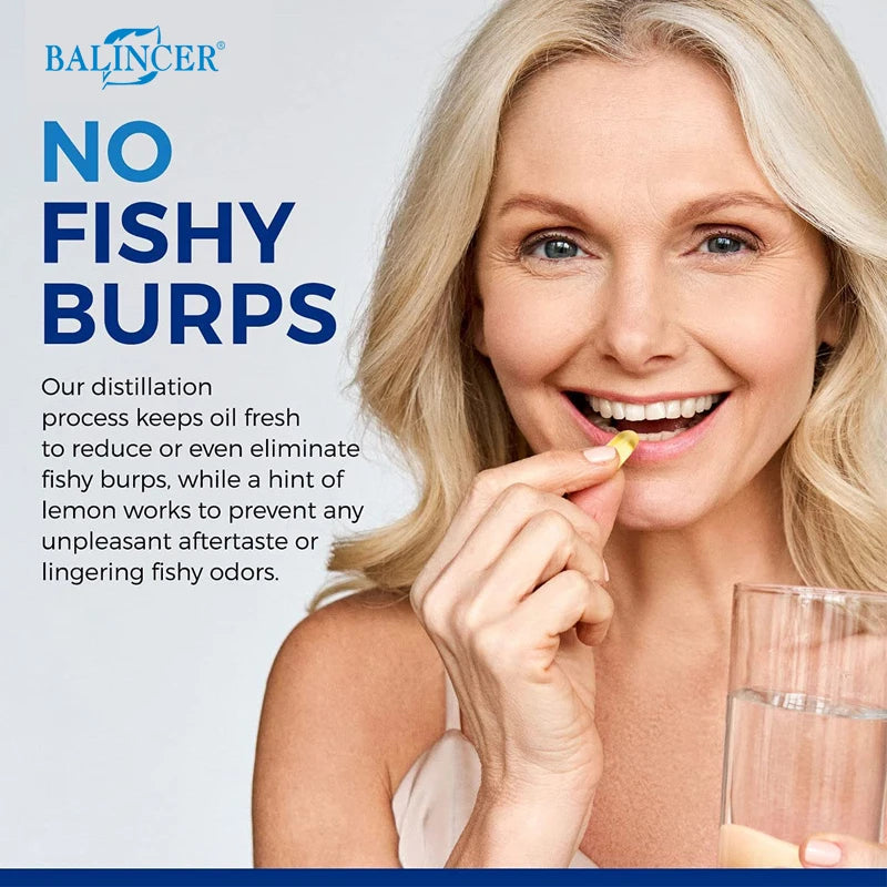 Omega-3 Fish Oil Supplement with EPA & DHA – 120 Capsules for Heart & Brain Health