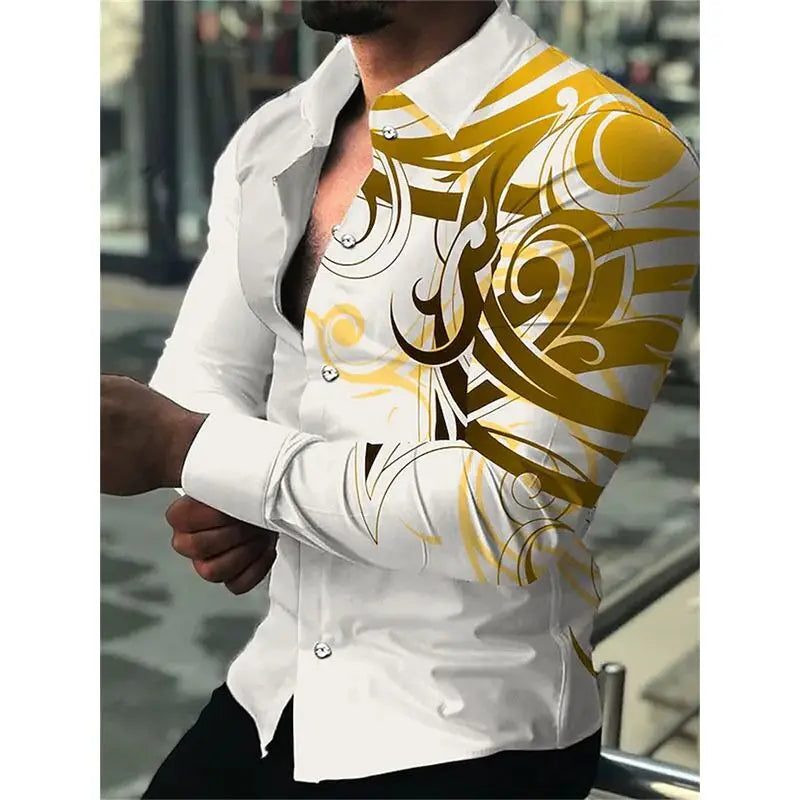 Fashion Men’s Designer Starry Sky Luxury Shirt