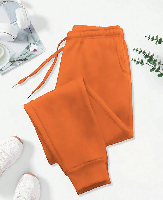 Women’s Autumn Winter Fleece Sweatpants – Casual Joggers, Sports Gym Trousers, Solid Color Workout Pants