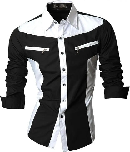 Sport trendy Men’s Dragon Print Long Sleeve Shirt