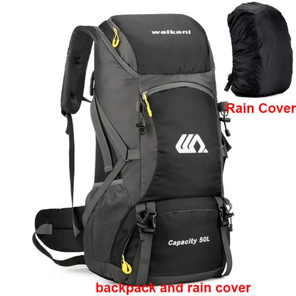 50L Waterproof Travel Backpack – Large Hiking Camping Rucksack for Outdoor Sports