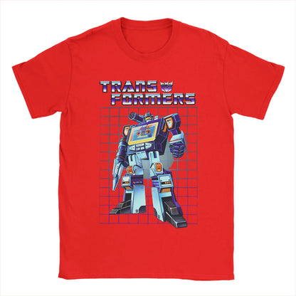 Transformers Decepticons Soundwave Men’s T-Shirt – Vintage Cotton Round Collar Short Sleeve Tee