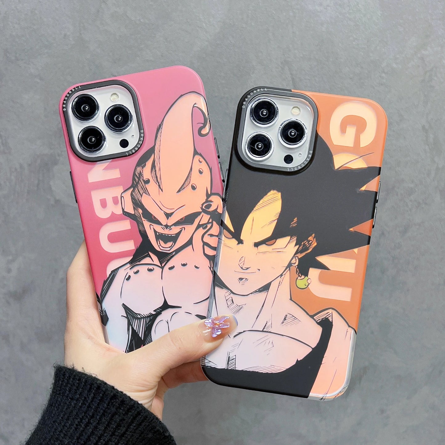 Bandai Anime Son Goku Vegeta Majin Buu Dragon Ball Cases for iPhone 15 14 13 12 11 16 pro max Laser Phonecase Funda Gifts