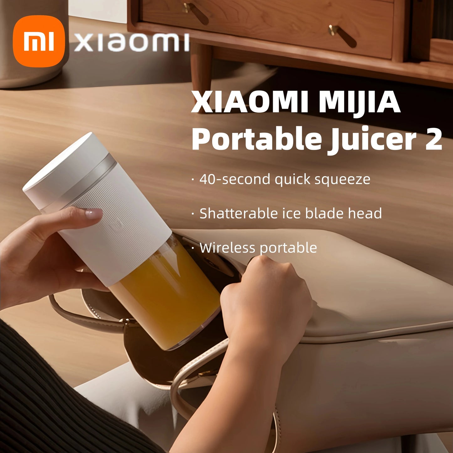 XIAOMI MIJIA Portable Juicer Mixer 2 Electric Mini Blender Fruit Vegetables Quick Crushed ice Juicing Kitchen Food Processor -CN