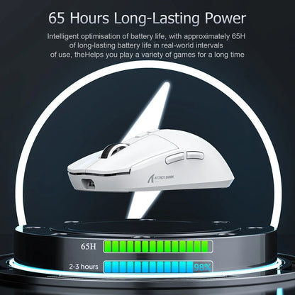 ATTACK SHARK X6 Wireless Gaming Mouse PAW3395 Sensor Tri-Mode Bluetooth RGB Magnetic Charging Base