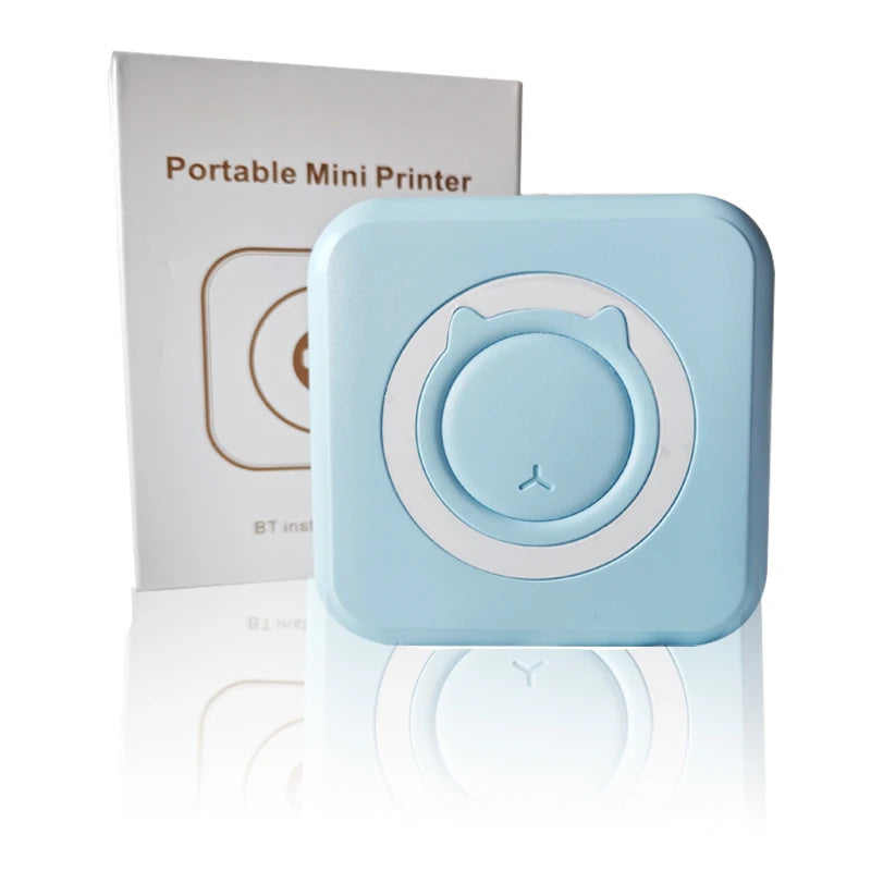 Mini Thermal Printer - Portable Wireless Bluetooth Label Sticker Photo Printer