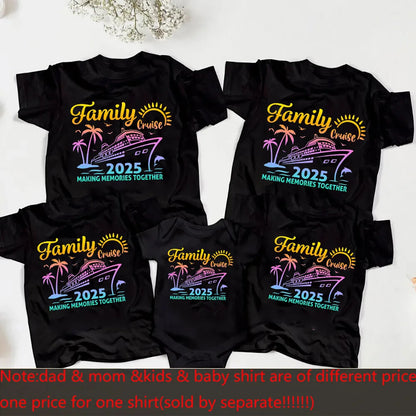 Family Vacation 2025 Matching Shirts – Dad, Mom, Kid & Baby – Beach Summer Travel T-Shirts