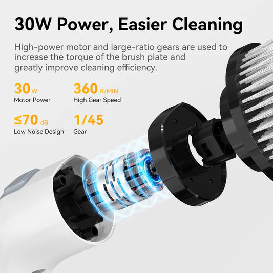 Cordless Electric Cleaning Brush 7-in-1 Bathroom Window Electric Spin Cleaner Kitchen Toilet  Automotive Household Rotate Clean