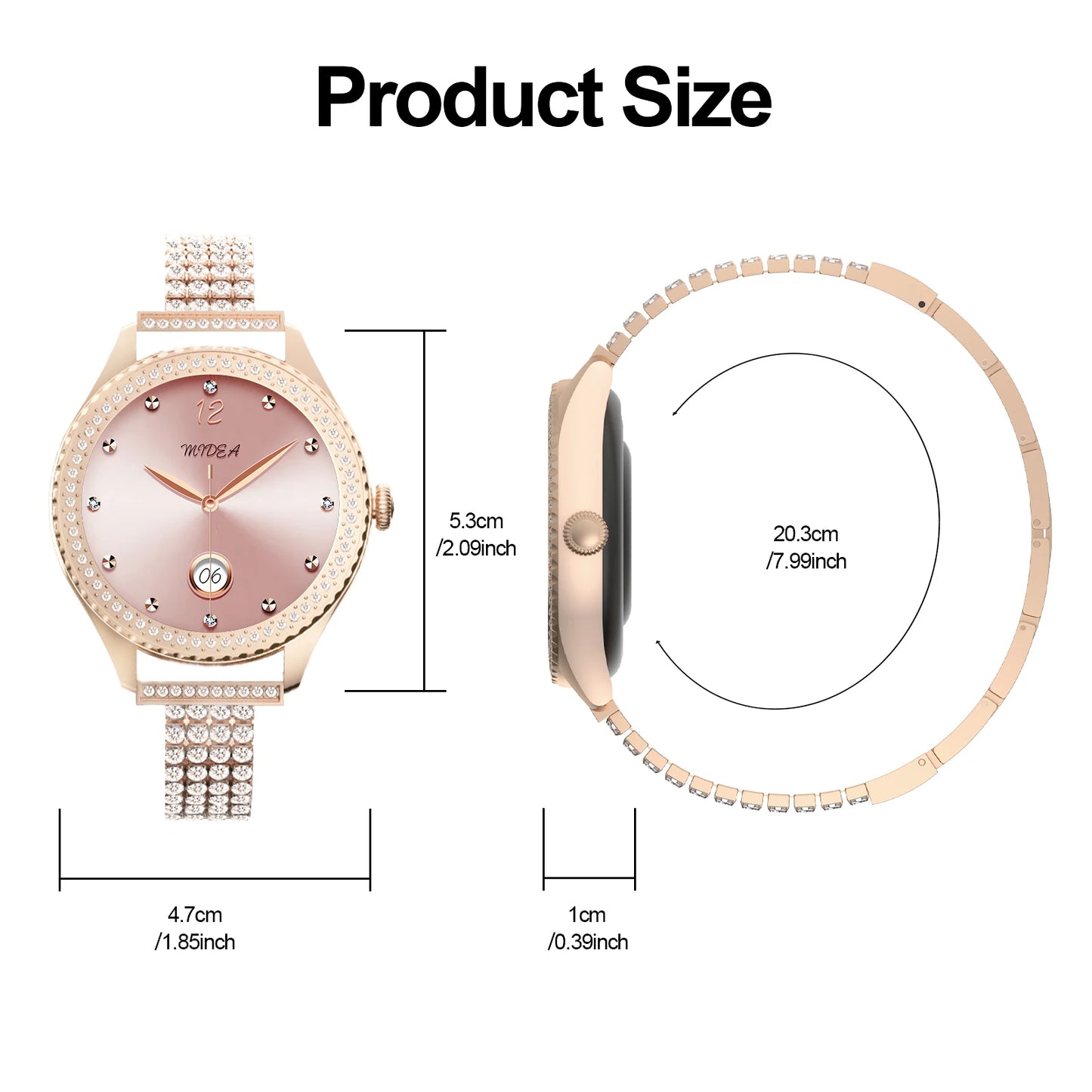 Women’s Smart Watch – Wireless Calling Smartwatch with 100+ Sports Modes, Fitness Tracking & Music Control