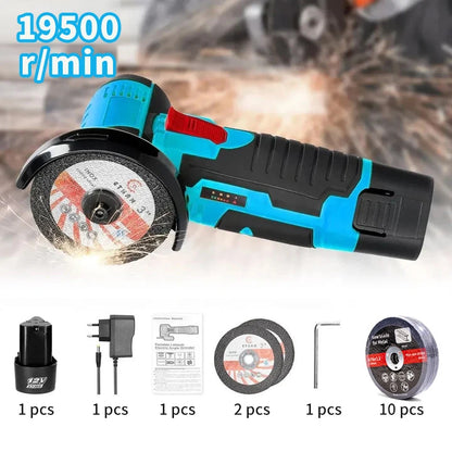 HiLDA 12V Mini Electric Angle Grinder 3-Inch Cordless Cutting & Polishing MachineElectric Angle Grinder