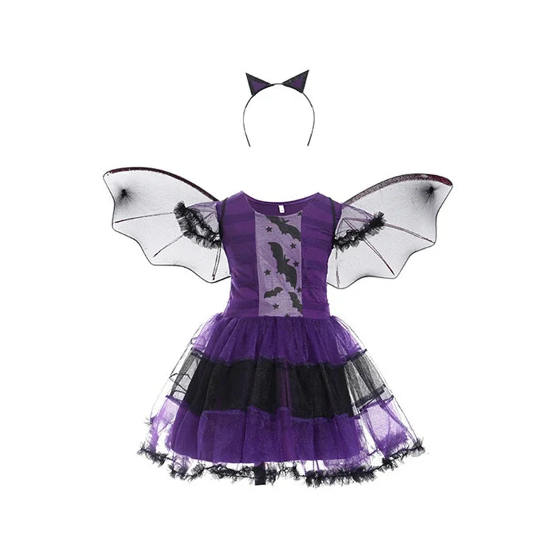 Kids Halloween Costume – Witch, Vampire, or Little Red Riding Hood Cosplay Dress for Girls & Boys Masquerade Party