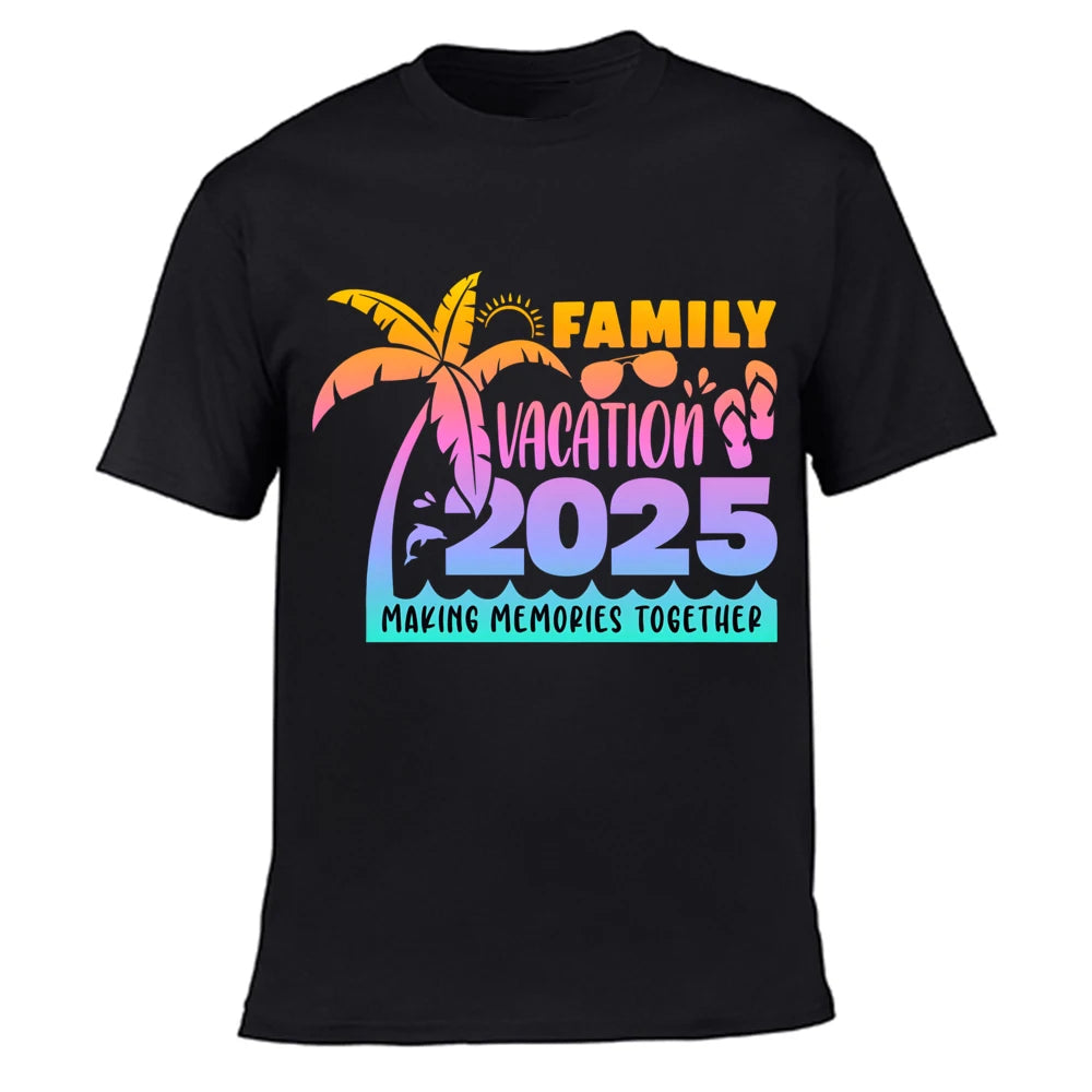 Family Vacation 2025 Matching Shirts – Dad, Mom, Kid & Baby – Beach Summer Travel T-Shirts
