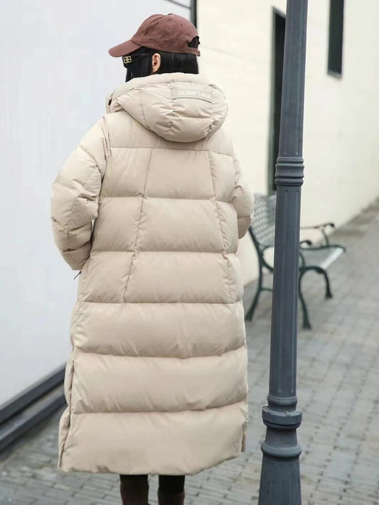 Winter Women’s 90% Goose Down Jacket – Warm Commuter Hooded Coat