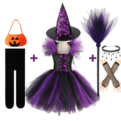 Kids Halloween Costume – Witch, Vampire, or Little Red Riding Hood Cosplay Dress for Girls & Boys Masquerade Party