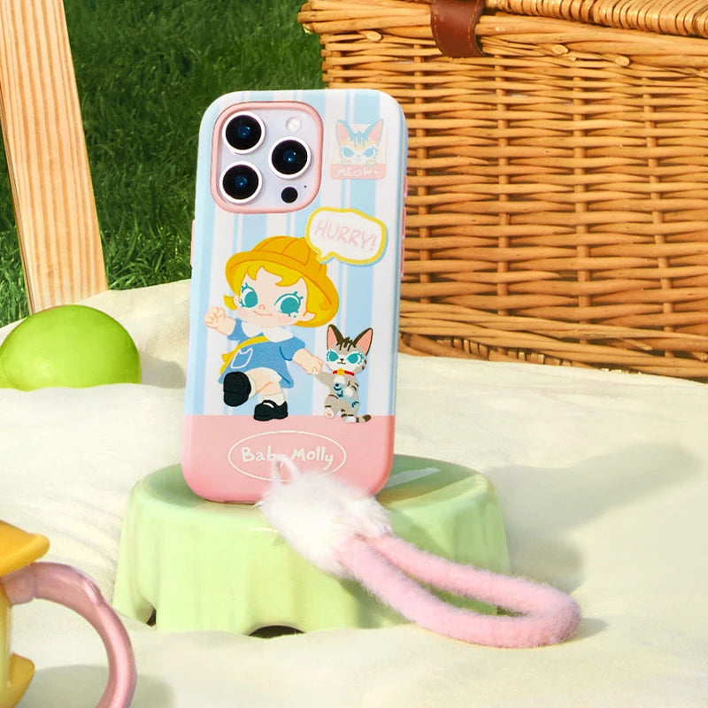POP MART Baby Molly & Baby Tabby Series-Phone Case For iPhone 16 Pro / 16 Pro Max
