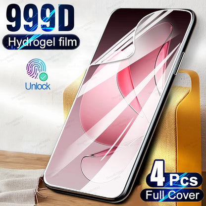 4PCS Hydrogel Film For OPPO Reno 13 12 11 10 9 8 Pro Plus 8 5 Lite 7 6 Pro Screen Protector For Find X8 Ultra X6 X5 X3 Pro Lite