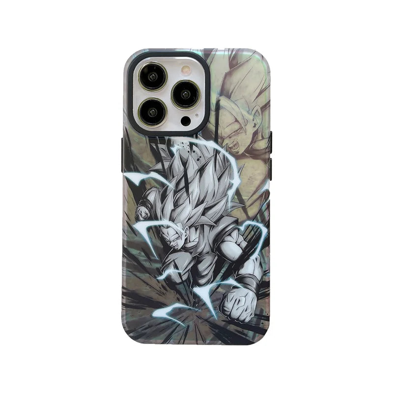 Bandai Anime Son Goku Vegeta Majin Buu Dragon Ball Cases for iPhone 15 14 13 12 11 16 pro max Laser Phonecase Funda Gifts