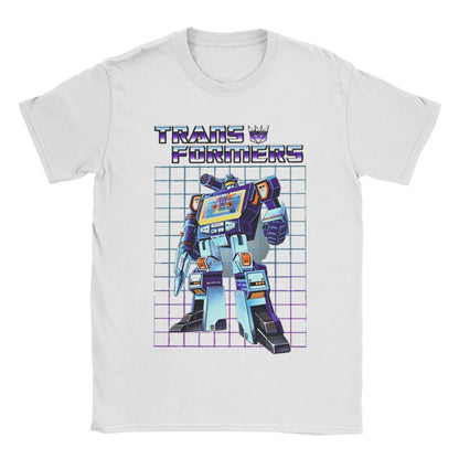Transformers Decepticons Soundwave Men’s T-Shirt – Vintage Cotton Round Collar Short Sleeve Tee