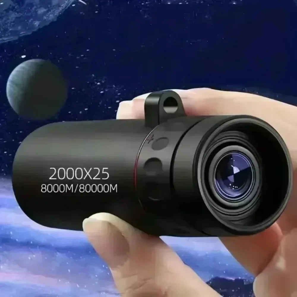 Monocular Telescope - 2000x25 HD Mini Portable Zoom Lens for Camping, Hunting & Birdwatching