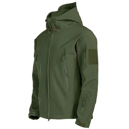 Men’s Tactical Softshell Jacket – Waterproof Military Hooded Combat Bomber Coat