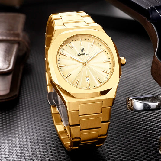 2025 Original Men’s All-Black Stainless Steel Watch – Luxury Classic Business Waterproof Quartz Wristwatch