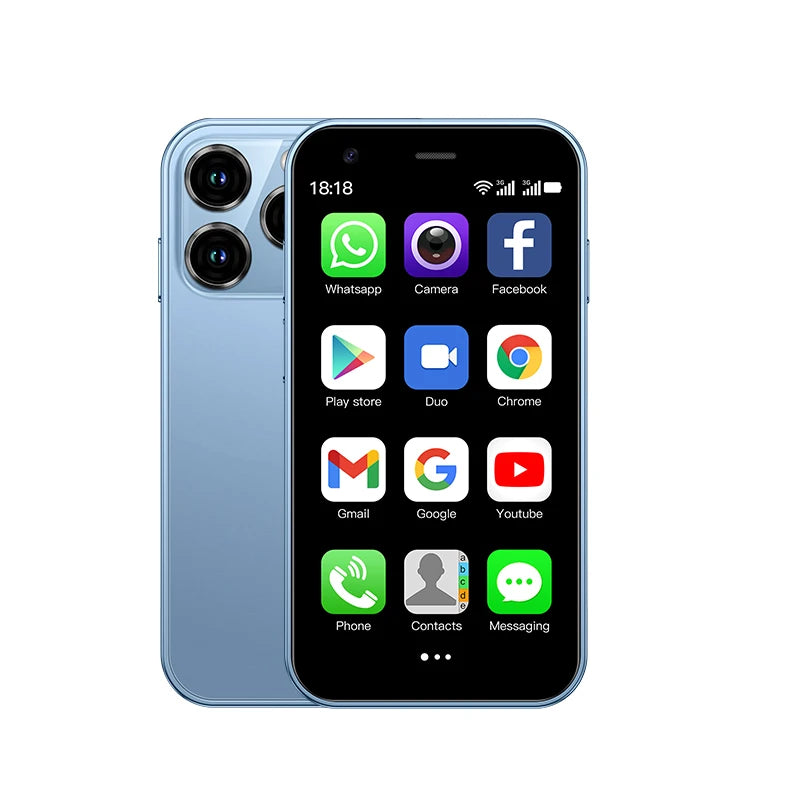 SERVO 15SE Mini Smartphone 3.0" Android 3G Dual SIM 2GB+16GB WiFi WhatsApp Small Smart Phone