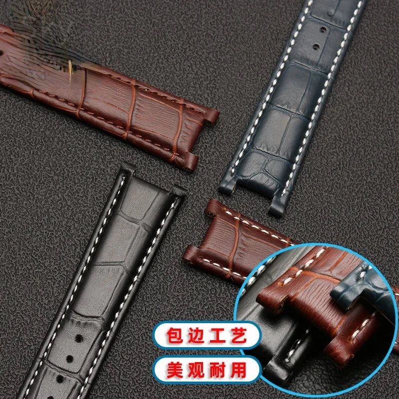 For GC Genuine Leather Watch Band Gucci Guess Gays Notch Watch Strap 20*11mm  22*13mm Men Women