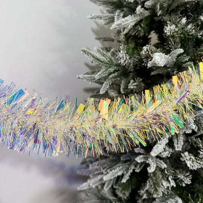 Christmas Tinsel Garland – Shiny Metallic Tree Decoration for Home & Living Room