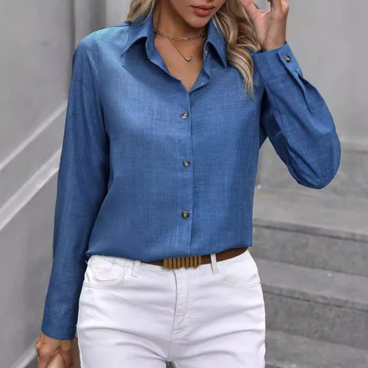 Fashion Casual Women’s Blouse – Long Sleeve Loose Streetwear Shirt for Spring & Autumn | Camisas Mujer Blusas Tops