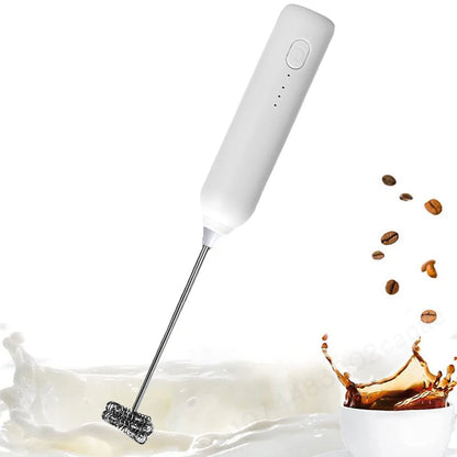 Electric Milk Frother - USB Rechargeable Handheld Foam Maker for Coffee, Latte & Cappuccino