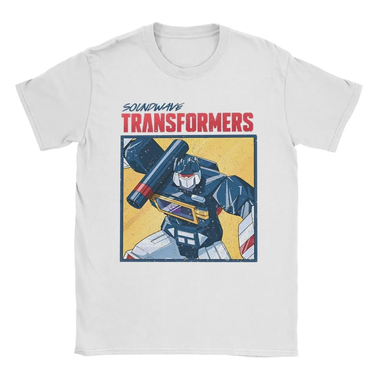 Transformers Decepticons Soundwave Men’s T-Shirt – Vintage Cotton Round Collar Short Sleeve Tee