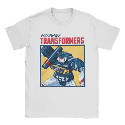 Transformers Decepticons Soundwave Men’s T-Shirt – Vintage Cotton Round Collar Short Sleeve Tee